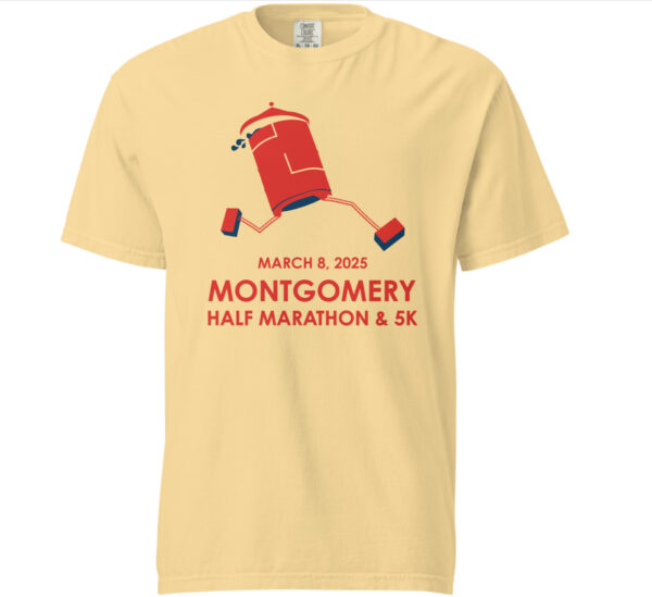 2025 Montgomery Half & 5k ALTERNATE T-Shirt on Comfort Colors Unisex Garment-Dyed Heavyweight T-shirt 1