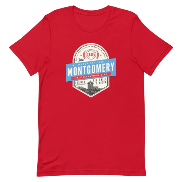 2019 Montgomery Half & 5k T-Shirt on Bella + Canvas Unisex t-shirt 1